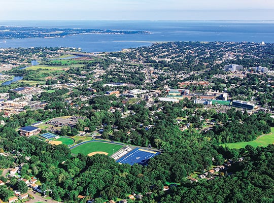 ariel view of New Haven University campus